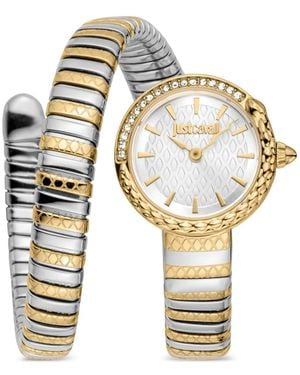 Just Cavalli Cerchio Snake 22Mm Watch - White