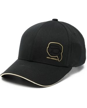 KARL LAGERFELD Logo Baseball Cap - Black