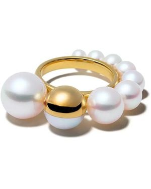 Tasaki Anillo M/G Shell En Oro Amarillo De 18Kt - Blanco