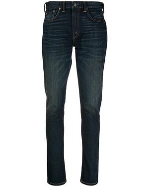 RRL Stonewashed Mid-Rise Skinny Jeans - Blue