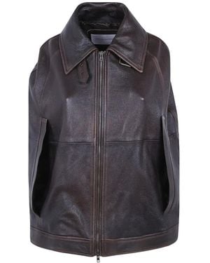 7 For All Mankind Cape Mit Reißverschluss - Grau