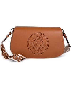 KARL LAGERFELD Bolso De Hombro K/Circle Con Perforaciones - Marrón