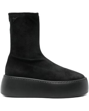 Giuseppe Zanotti Stiefel mit Plateausohle - Schwarz