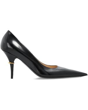 Balenciaga Pointed Toe Ring Heel Pumps - Black