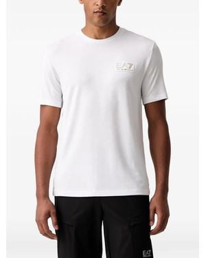 EA7 Camiseta Con Parche Del Logo - Blanco