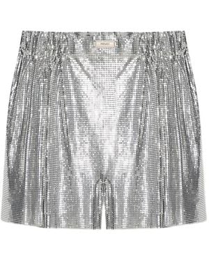 Versace Sequin-Embellished Shorts - Gray