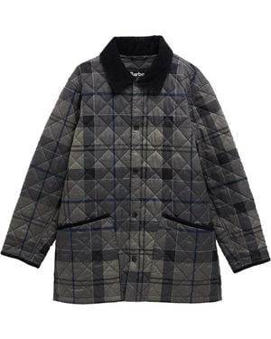 Barbour Tartan Quilted Jacket - Gray