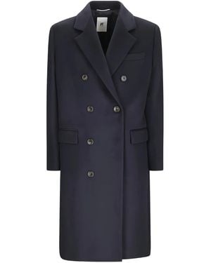 PT Torino Double-Breasted Wool Coat - Blue