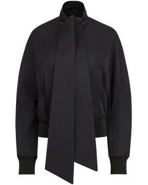 Nina Ricci Tie-Neck Bomber Jacket - Black