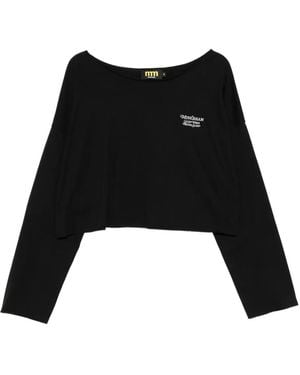 Mini Cream Set Aus T-Shirt Und Hose Mit Logo-Patch - Schwarz