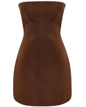 Occleus Liv Strapless Mini Dress - Brown