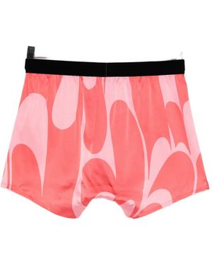 Tom Ford Abstract-Print Silk-Blend Boxer Shorts - Red