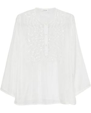P.A.R.O.S.H. Sequin Blouse - White