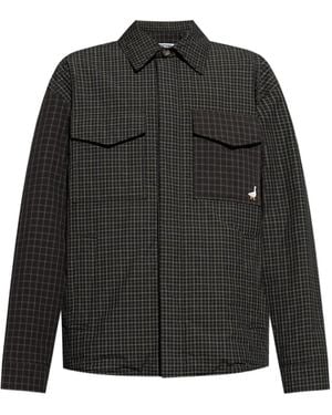 Moschino Checked Shirt Jacket - Black