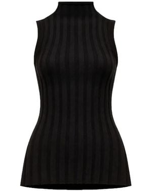 3.1 Phillip Lim Ribbed-Knit Tank Top - Black