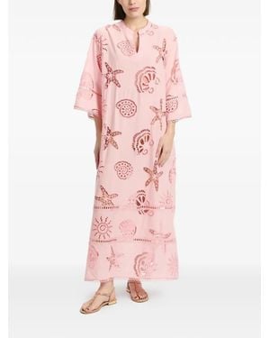 Miss June Avalon Seashell-Cutout Maxi Dress - Pink