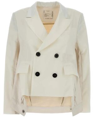 Sacai Button Fastening Jacket - White