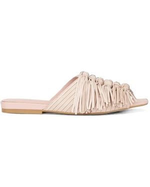 Ash Brigitte Fringe-Detail Sandals - Pink