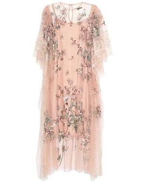 Biyan Floral-Embroidered Dress - Pink