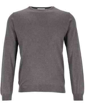 Al Duca d'Aosta Crew-Neck Fine-Knit Jumper - Grey