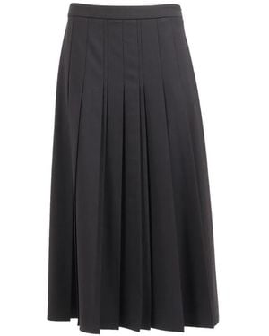 Lorena Antoniazzi Midirock mit Falten - Grau