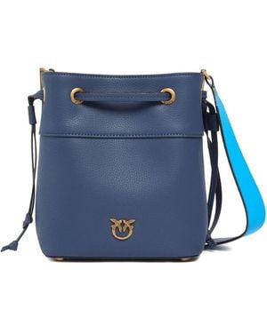 Pinko Drawstring Bucket Bag - Blue