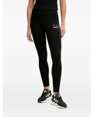 EA7 Logo-Detail Leggings - Black