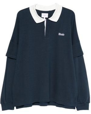 Rhude ロゴ ポロシャツ - ブルー