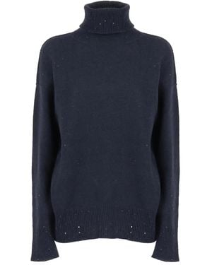 Lorena Antoniazzi Pull À Sequins - Bleu