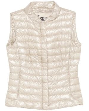 Herno Vera ノーカラーキルティングベスト - ホワイト