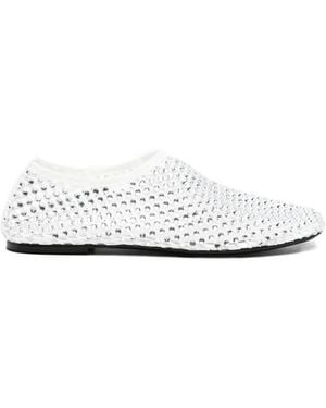 strategia shoes Embellished Ballet Flats - White