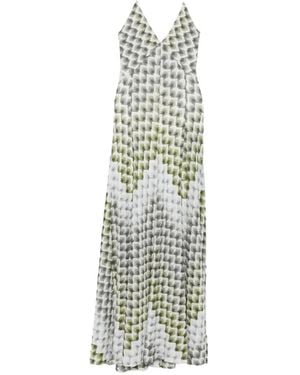 Missoni Geometric-Print Halterneck Maxi Dress - White