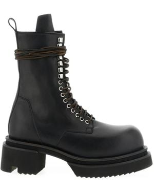 Rick Owens Bogun Lace-Up Boots - Black