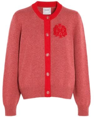 Barrie Cardigan En Cachemire À Broderies - Rose