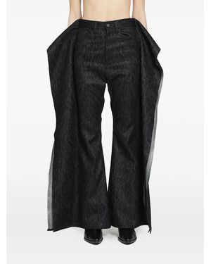 Junya Watanabe Vaqueros Con Encaje Floral - Negro
