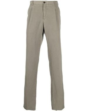 PT Torino Pressed-Crease Straight Trousers - Grey