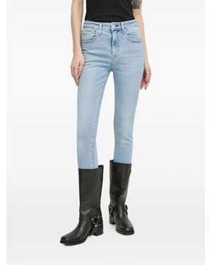 Levi's 721 Gerafelde Skinny Jeans - Blauw