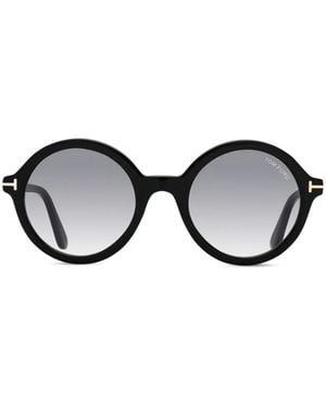 Tom Ford Lunettes De Soleil À Monture Ronde - Black