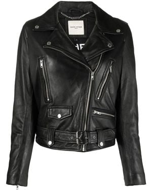 Each x Other Belted Leather Biker Jacket - Black