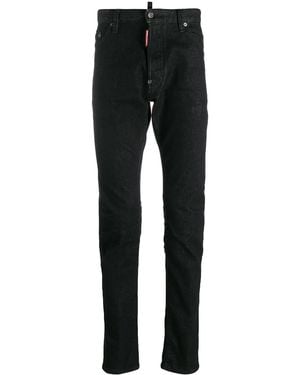 DSquared² Mid-Rise Slim-Fit Jeans - Black