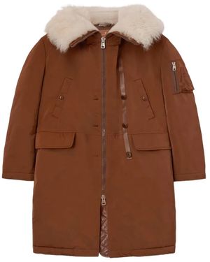 Ermanno Scervino Flap-Pockets Coat - Brown