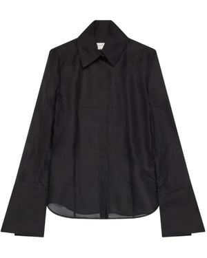 MATIERES FECALES Sheer Silk Shirt - Black