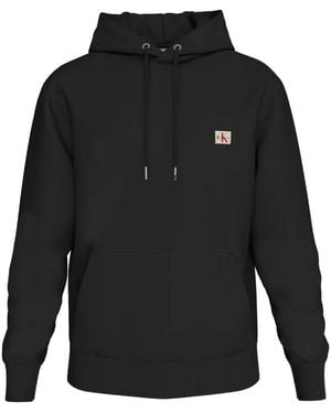 Calvin Klein Logo-Patch Hoodie - Black