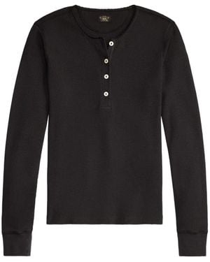 RRL Polo À Manches Longues - Black