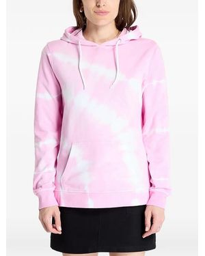 Urban Classics Tie-Dye Long-Sleeve Hoodie - Pink