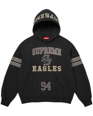 Supreme Rhinestone-Embellishment Hoodie - Black