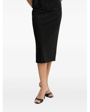 BOSS High-Waisted Midi Skirt - Black
