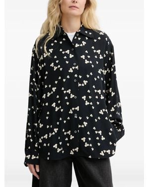 Marc O' Polo Floral-Print Shirt - Black