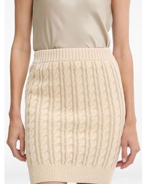 Guess Cable-Knit Fitted Skirt - Natural