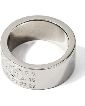 MM6 by Maison Margiela Numeric Logo-Engraved Ring - Metallic